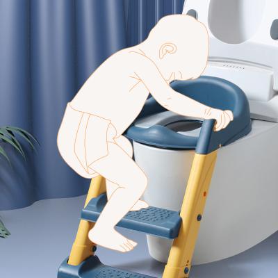 China Eco-freindly Rise Simulation Kids Baby Children's Toilet Potty Training Seat With Step Stool for sale