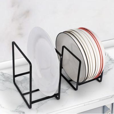 China Sustainable Wholesale Household Storage Kitchen INS Wrought Iron Drying Dish Rack for sale