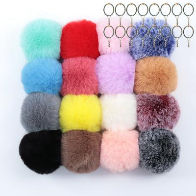 China Soft Hand Smelling Puff Ball Cheap Furry Ball Pendant Wholesale New Factory Women and Girls DIY Pom Pom Keychain for sale