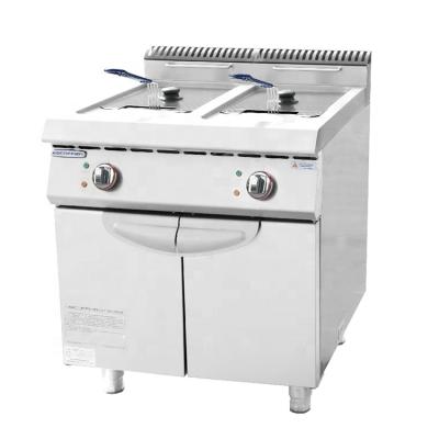 China Restaurant Industrial Double Tanks Gas Deep Fryer for sale