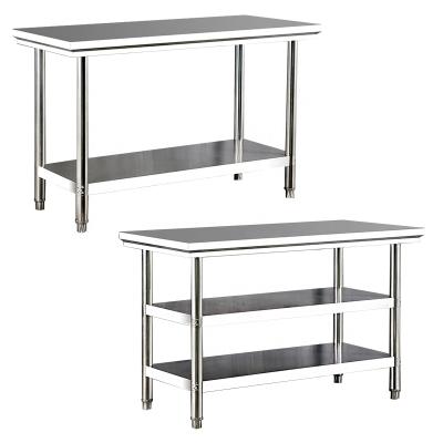 China Commercial stainless steel work table equipment restaurant kitchen bench removable stainless steel kitchen hotel dining workbench for sale