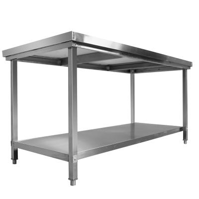 China European restaurant and American top selling mobile stainless steel work table stainless steel kitchen table for restaurants/hotels for sale