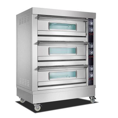 China Energy Saving Commercial Baking Pizza Bread Cake Maker Making Machine Stainless Steel Gas Oven for sale