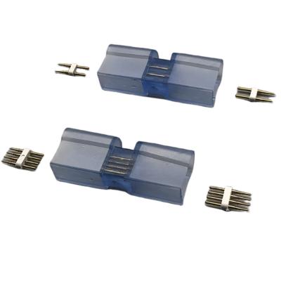 China PCB 14x25 I shape connector for led neon strip light with 2/4pin pins AC 12V-220V copper butt common connector for sale