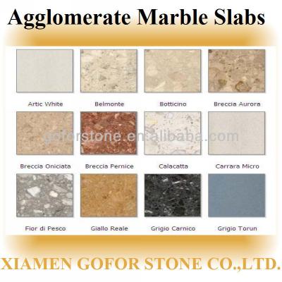 China Artificial marble /agglomerate marble slabs for sale