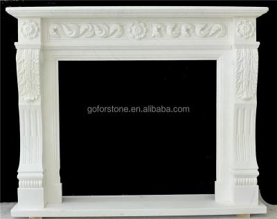 China Indoor natural stone fireplace for sale