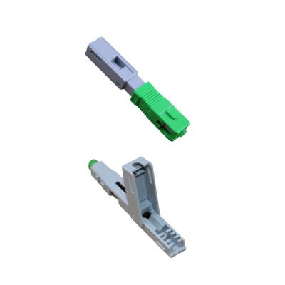 China Alligator clip, front bar wedge, SM, 52mm, for drop cable, vertical input, SC/APC Fiber Optic Fast Connector for sale