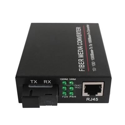 China Gigabit Media Converter, 10/100/1000Mbps, 1xRJ45, 1xOptical Port, SM, 1310nm Tx / 1550nm Rx, 20KM, External Power Supply for sale