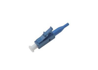 China LC UPC 0.9mm SX Connector Fiber optical patch cord with short boot for sale