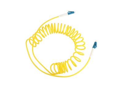 China ROSH Yellow Spring FTTH FC/LC/SC/ST  Fiber Optic Patch Cord Fiber Optic Jumper Cable for sale