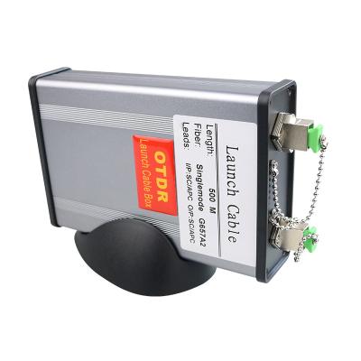 China Aluminium 500m OTDR Launch Cable Box SC/APC-SC/APC for sale