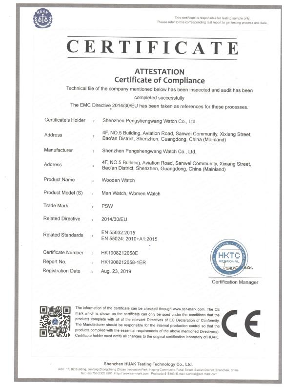 CE - Shenzhen Pengshengwang Watch Co., Ltd.