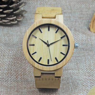 China Power Reserve Natural Bamboo Watch For Mens Womens Wooden Wristwatches Ready To Ship for sale