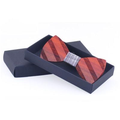 China Custom Made Wooden Bow Tie Handmade Hardwood Men's Bow Ties Fashion Accessories For Men's Wedding Party Dress for sale