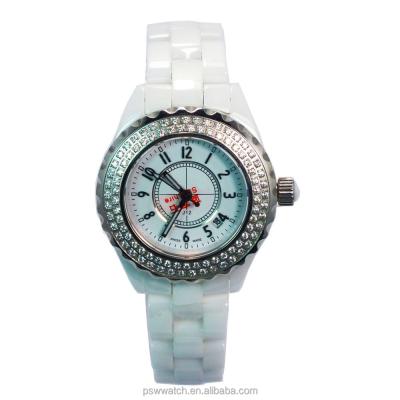 China Latest New Product Sapphire Cheap Women Ceramic Waterproof White Women Watch for sale