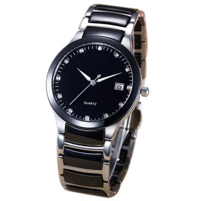 China Bulk OEM Luxury Diamond Watch Women Watches Ceramic Steel Water Resistant Wrist Watch for sale