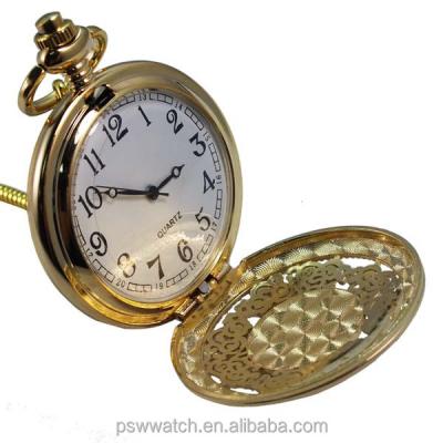 China Modern High Quality Alloy Metal Movt Quartz Gold Pocket Watch With Custom Logo for sale