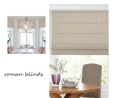 China Square 1PC MOQ l Cotton Fabric/Linen Modern Roman Blinds Roman Shades For Living Room Window Curtains for sale