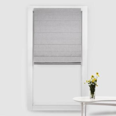 China Square Customize Wholesale Roman Shade Cotton Linen Roman Blinds On Windows For Bedroom For Living Room Curtains Customized Size 80% for sale