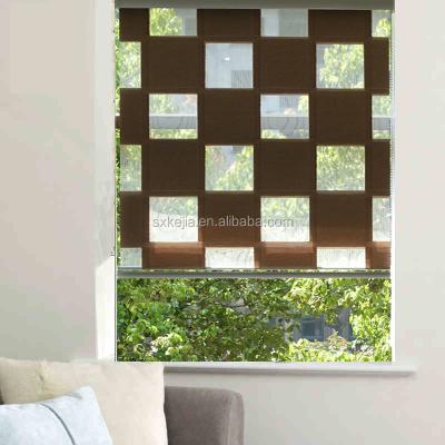 China New design modern square and fancy double blind roller zebra for window living rooms made to size from china factory for sale