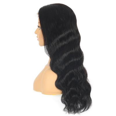 China Barely Shedding Thick Smooth Soft Lace Front Human Hair Wigs Dark Brown Pre Plucked Wavy Brazilian Virgin Hair Wigs For Woman for sale