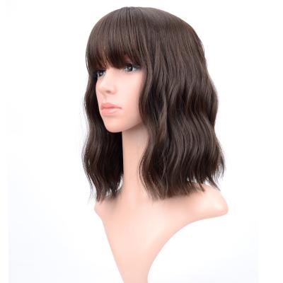 China Wholesale Barely Shedding Soft Smooth Thick Colored Short Hair Heat Resistant Synthetic Wigs For Black Women for sale