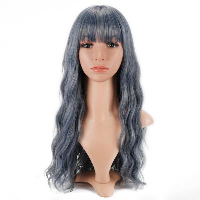 China Cheap Colored Synthetic Long Hair Thick Straight Soft Sheath Barely Shedding Natural Cosplay Wigs For Girls for sale