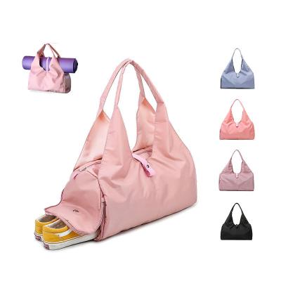 China High Quality Hot Selling Women Yoga Gym Outdoor Nylon Fitness Bags Travel Yoga Mat Exercising Bag With Storage Bag for sale