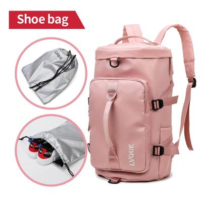 China Duffel Bag Logo Low MOQ RTS Portable Luggage Bag High Quality Running Custom Multifunctional Gym Foldable Waterproof Bag for sale