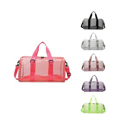 China New Wholesale Cheap High Quality Sports Gym Unisex Clear Waterproof Foldable Women Travel Duffle Beach Bag for sale