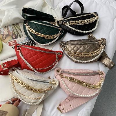 China Newest Designer Wholesale Water Proof Leather Fashion Fanny Pack Popular Women Size Bags Messenger Waist Bags for sale