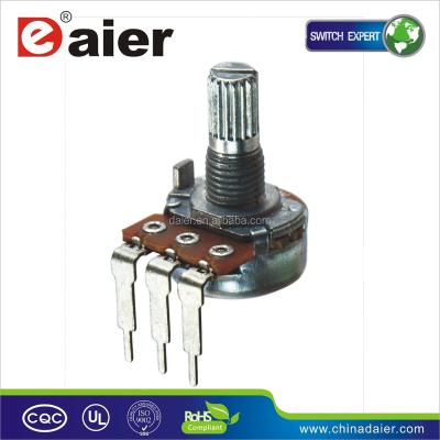 China 16K6 Vertical Type 16MM Taper 5k Ohm Volume Slide Linear Potentiometer 16K6 for sale