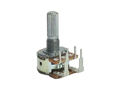 China Reverse WH148-1AK-5 type b500k dual band high rotary potentiometer WH148-1AK-5 for sale