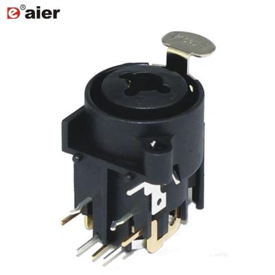 China audio & Dual XLR & 6.35MM Dual XLR & 6.35MM Video Functions XLR Jack Socket Panel Mount Audio Female Connector Speaker Socket for sale