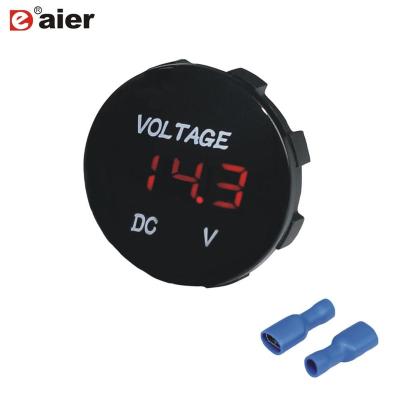 China Car Test Voltmeter Voltage Meter DC 12V-24V Universal For Car Motorcycle Truck LED Digital Display Waterproof Voltmeter for sale