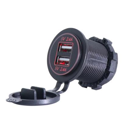 China Factory Direct Selling Car Boat Bus Truck Motorcycle Marine Fast USB Charging Lead QC 3.0 Mini Dual Usb Car Charger for sale