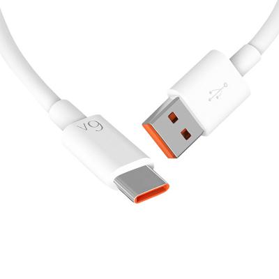 China High Quality White Fast Charging PVC 6A Android Band MP3/MP4 Player Lower Price Band Mobile Phone Usb Type-c Cable After Sale for sale