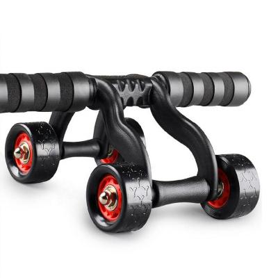 China Four Wheel Abdominal Muscle Exerciser Wheel Roller Home Use Gym Fitness Equipment Women Home Abs Men for sale