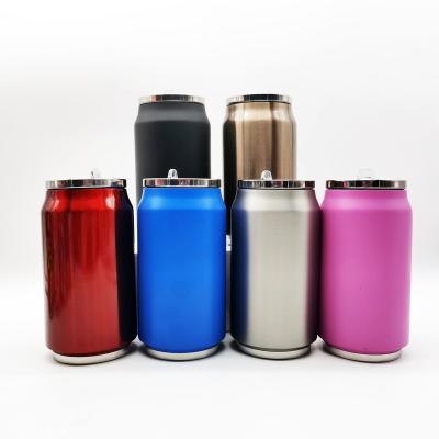 China Double Wall Sustainable Stainless Steel Box Cup Mugs Mugs 350ml Cola Beer Soda Can Shape Tumbler Cup Insulated Vacuum Cola Mule Mug for sale