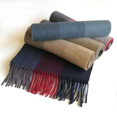 China Cashmere wholesale winter inner mongolian check custom mens scottish cashmere scarf for sale