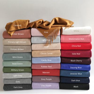 China Cashmere A Grade Cashmere Scarf Wholesale Winter Solid Color Pashmina cashmere scarf women shawl for sale