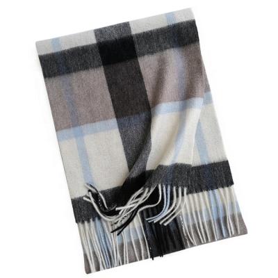 China Thick Daily Wear Knit Cashmere Women Tartan Plaid Scarf for sale