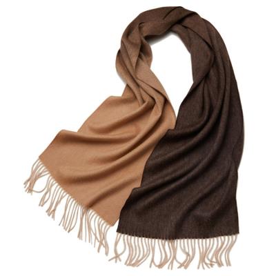 China 100% New Winter Women's Italian Scottish Pure Cashmere Scarf Decoration Gift Accessory Gradient Color For Men for sale