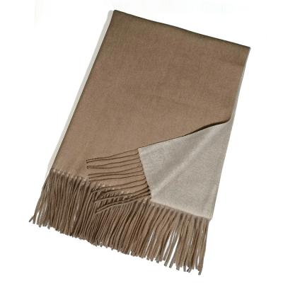 China Lambskin Merino Two Tone Fine For Winter Mens Womens Custom Wholesale Plaid 100% Pure Wool Shawl Scarf for sale