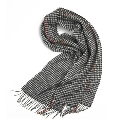 China 100% Wool In Winter Lamb Pashmina Tassel Scarves Running High Quality Houndstooth Merino Wool Shawl for sale