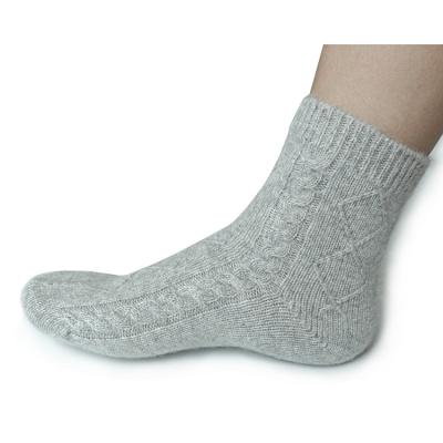 China Inner Mongolia Custom 100% Cashmere Socks Breathable Women Cable Knitted Warm Soft Cashmere Socks Winter Cashmere Socks for sale