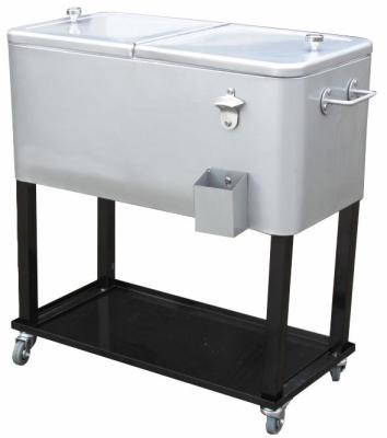 China Waterproof Metal Beverage Cooler Box With Wheels for sale