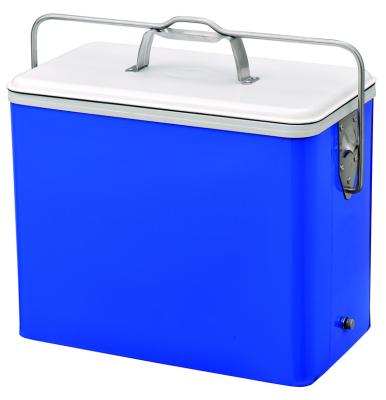 China Sustainable Customized Logo OEM 22L Metal Cooler Box Galvanized Inner Box for sale