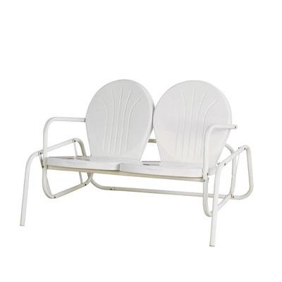 China Modern Metal Patterns Garden Lovers Double Rocking Chair for sale