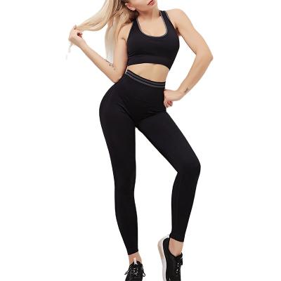 China Wholesale Breathable Seamless Elastic Workout Yoga Bra Tops Women Fashion Gaiters Yoga Seamless Bra Pants Yoga Pants And Bra Set for sale